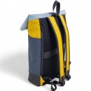 Αδιάβροχο Σακίδιο Πλάτης Rolltop 30x14x45cm Laptop 15,6″ Πλαστικοποιημένο Ύφασμα Κλιπ Ασφαλείας Μπλε— MCAN M-200