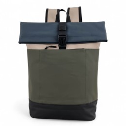 Αδιάβροχο Σακίδιο Πλάτης Rolltop 30x14x45cm Laptop 15,6″ Πλαστικοποιημένο Ύφασμα Κλιπ Ασφαλείας Πρασινο— MCAN M-200