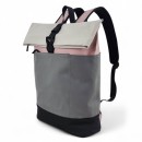 Αδιάβροχο Σακίδιο Πλάτης Rolltop 30x14x45cm Laptop 15,6″ Πλαστικοποιημένο Ύφασμα Κλιπ Ασφαλείας Γκρι — MCAN M-200