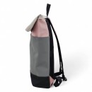 Αδιάβροχο Σακίδιο Πλάτης Rolltop 30x14x45cm Laptop 15,6″ Πλαστικοποιημένο Ύφασμα Κλιπ Ασφαλείας Γκρι — MCAN M-200