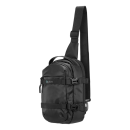 Τσάντα Sling Διαγώνια Πλάτης 27x17x9cm 4lt 0.4kg Αδιάβροχη με Θήκη Tablet Μαυρο — Paulter 1185-092