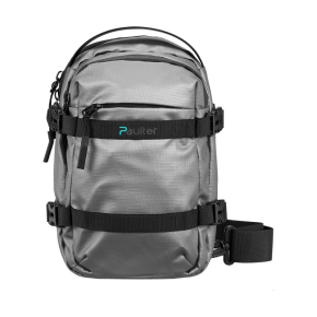 Τσάντα Sling Διαγώνια Πλάτης 27x17x9cm 4lt 0.4kg Αδιάβροχη με Θήκη Tablet Ασημί — Paulter 1185-092