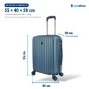Σετ Βαλίτσα Καμπίνας 55x40x20cm με Επέκταση 5cm & Σακίδιο Πλάτης 40x30x20cm 50L Ροζ — Playbags PS063C-SET2
