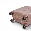 Σετ Βαλίτσα Καμπίνας 55x40x20cm 2.5kg & Σακίδιο 43x30x20cm Ελαφρύ Αδιάβροχο Μαύρο — Playbags PP001 Ροζ/Χρυσο