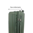 Σετ Βαλίτσα Καμπίνας 55x40x20cm 2.5kg & Σακίδιο 43x30x20cm Ελαφρύ Αδιάβροχο Μαύρο — Playbags PP001 Χακι