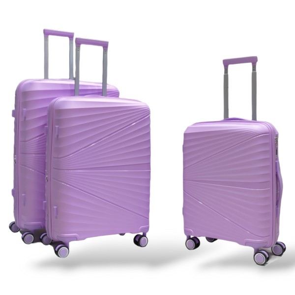 ΣΚΛΗΡΕΣ ΒΑΛΙΤΣΕΣ ΠΟΛΥΠΡΟΠΥΛΕΝΙΟ ΜΕ ΕΠΕΚΤΑΣΗ ΣΕΤ 3 ΤΕΜΑΧΙΩΝ IFLY COLLECTION LILA PP8004-SET3.