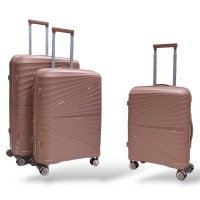 ΣΚΛΗΡΕΣ ΒΑΛΙΤΣΕΣ ΠΟΛΥΠΡΟΠΥΛΕΝΙΟ ΜΕ ΕΠΕΚΤΑΣΗ ΣΕΤ 3 ΤΕΜΑΧΙΩΝ IFLY COLLECTION ροζ/χρυσο PP8004-SET3.