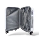 Σκληρή Βαλίτσα Καμπίνας 55x35x20cm 35lt 2.4kg ABS 4 Ρόδες Λευκό — Playfulbags PS010-20