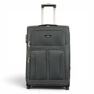 Μεσαία Υφασμάτινη Βαλίτσα 2 Ρόδες 60x41x24cm 2,9kg 59lt Επεκτεινόμενη Κλειδαριά Κωδικού Γκρι — PlayBags PS1433-M