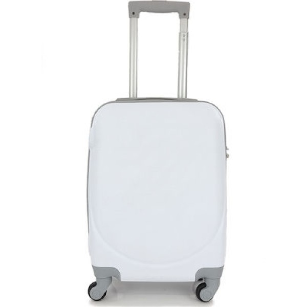 Playbags PS219-18 Βαλίτσα Καμπίνας με ύψος 52cm σε Λευκό χρώμα. 
