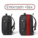 Επαγγελματικό Ταξιδίου Σακίδιο Πλάτης EasyJet 45x30x16cm (+6cm) 30lt 0.9kg Αδιάβροχο USB Laptop 15.6" Μαύρο — Playbags PS3507