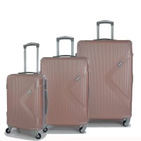 Σκληρές Βαλίτσες Σετ 3 Τεμαχίων Playbags Collection PS828. Ροζ Χρυσό