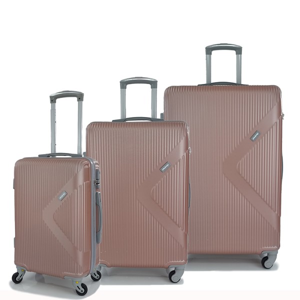 Σκληρές Βαλίτσες Σετ 3 Τεμαχίων Playbags Collection PS828. Ροζ Χρυσό