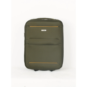 Υφασμάτινη Βαλίτσα Καμπίνας 55x40x20/23cm 40lt 3kg Polyester Επεκτάσιμη Αδιάβροχη 2 Ρόδες Πρασινο — RCM 13827