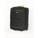 Υφασμάτινη Βαλίτσα Καμπίνας 55x40x20/23cm 40lt 3kg Polyester Επεκτάσιμη Αδιάβροχη 2 Ρόδες Μαύρο — RCM 13827