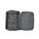 Υφασμάτινη Βαλίτσα Καμπίνας 55x40x20/23cm 40lt 3kg Polyester Επεκτάσιμη Αδιάβροχη 2 Ρόδες Μαύρο — RCM 13827