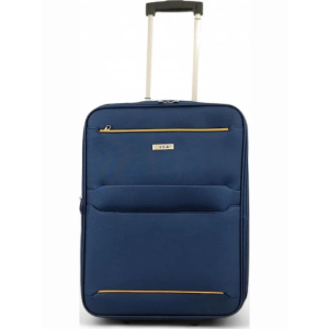 Υφασμάτινη Βαλίτσα Καμπίνας 55x40x20/23cm 40lt 3kg Polyester Επεκτάσιμη Αδιάβροχη 2 Ρόδες Μπλε — RCM 13827