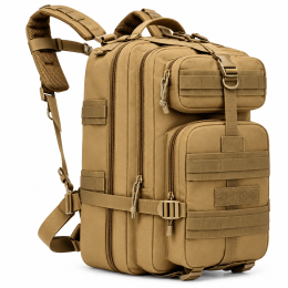 Στρατιωτικό Σακίδιο Πλάτης Tactical 40L 56x28x25cm Μπεζ PlayBags A12