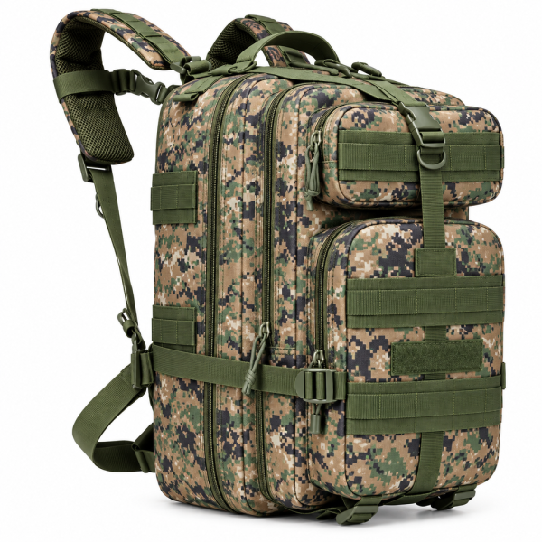 Στρατιωτικό Σακίδιο Πλάτης Tactical 40L 56x28x25cm Παραλλαγής PlayBags A12