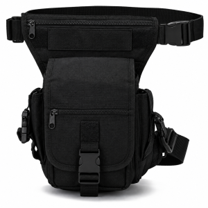 Τσαντάκι Μέσης Ποδιού Tactical 30x12x11cm Μαύρο PlayBags B05