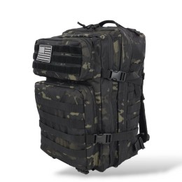 Τακτικό Σακίδιο Πλάτης 47x30x27cm 38lt 1.1kg Αδιάβροχο Μαύρο Camo — Tactikal Playbags TK-ZE001
