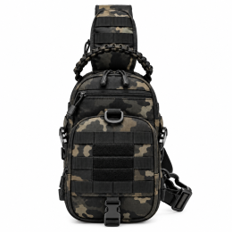 Τσαντάκι Στήθους Tactical 30x18x10cm Μαύρο Παραλλαγής PlayBags ZE012
