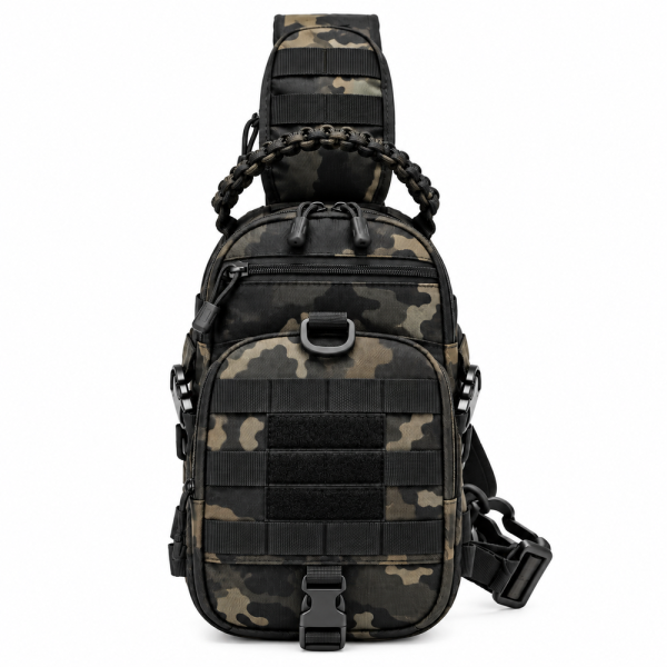 Τσαντάκι Στήθους Tactical 30x18x10cm Μαύρο Παραλλαγής PlayBags ZE012