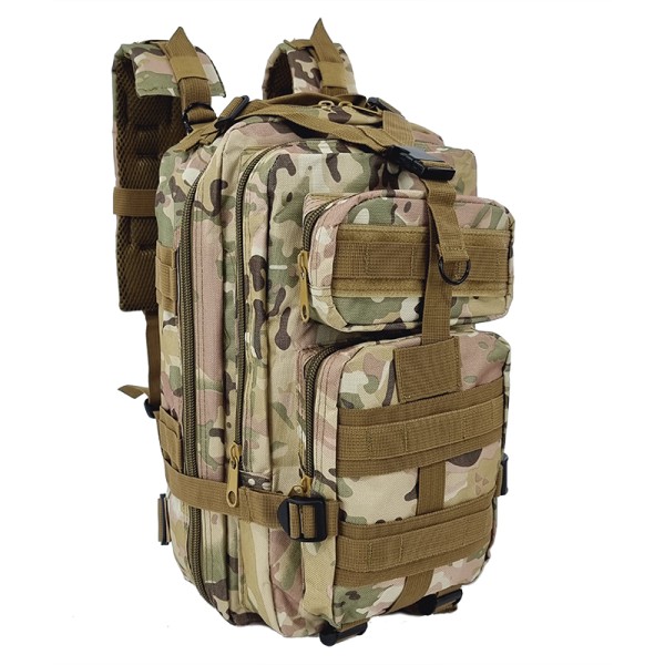 Tactical Σακίδιο Πλάτης Outdoor 40x20x25cm 15lt Αδιάβροχο Ιμάντες Μέσης & Στήθους Camo— PlayBags TK7281