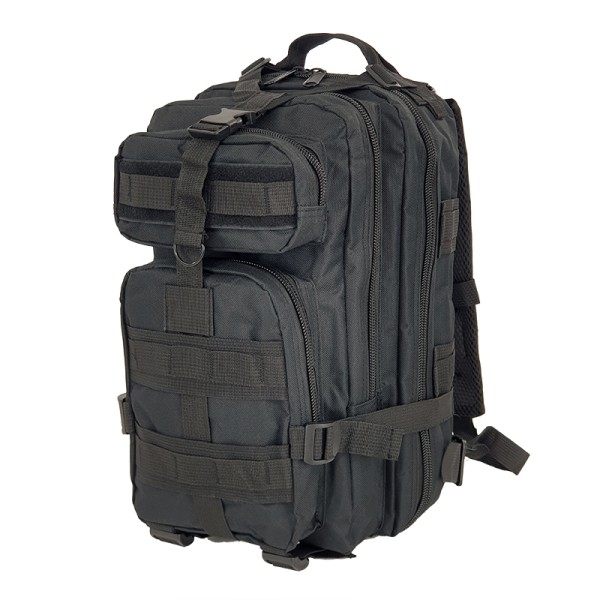 Tactical Σακίδιο Πλάτης Outdoor 40x20x25cm 15lt Αδιάβροχο Ιμάντες Μέσης & Στήθους Μαυρο— PlayBags TK7281