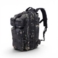 Tactical Σακίδιο Πλάτης Outdoor 40x20x25cm 15lt Αδιάβροχο Ιμάντες Μέσης & Στήθους Camo — PlayBags TK7281