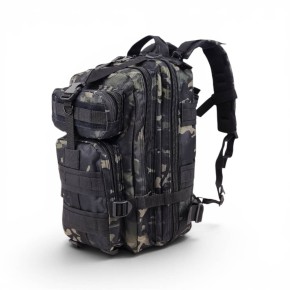Tactical Σακίδιο Πλάτης Outdoor 40x20x25cm 15lt Αδιάβροχο Ιμάντες Μέσης & Στήθους Camo — PlayBags TK7281