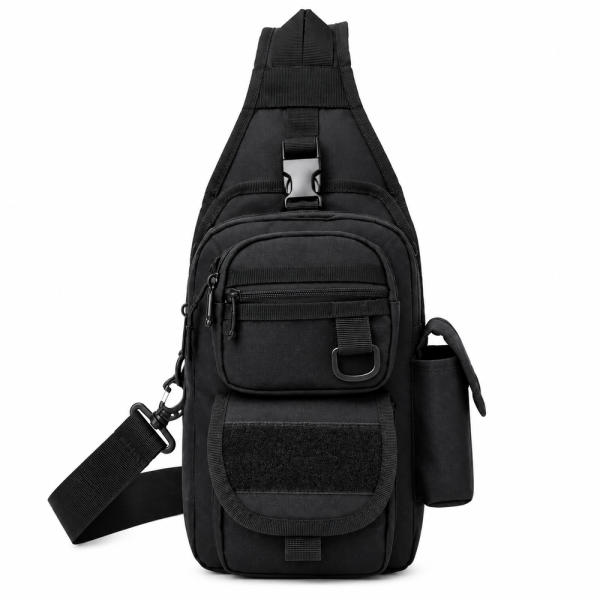 Αδιάβροχο Τσαντάκι Στήθους Tactical 27x17x7cm Μαύρο PlayBags X184