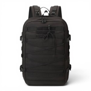 Tactical Σακίδιο Πλάτης Outdoor Πεζοπορίας 45x30x20cm 27lt Ανατομική Πλάτη Ιμάντες Μέσης & Στήθους Μαύρο — PlayBags ZE056