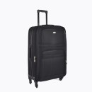 Σετ 3 Σκληρές Βαλίτσες ABS 4 Ρόδες 61/72/81cm +4cm Επέκταση Κλειδαριά Κωδικού Μαύρο — Evalitsa Collection