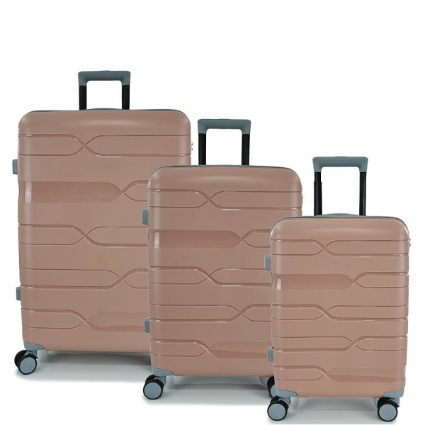 iFly PP332 Σετ Σκληρές Βαλίτσες 3τμχ σε Ροζ/Nude χρώμα