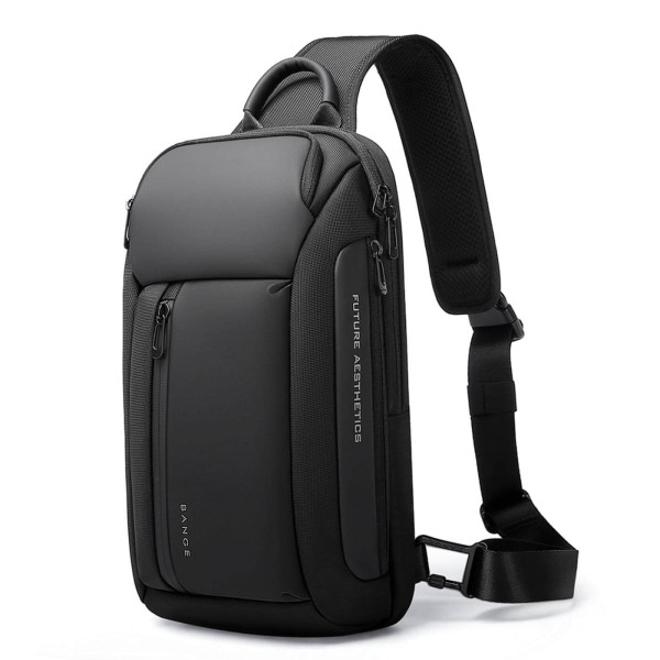 Τσαντάκι Bodybag 36×20.5×10.5cm BANGE 7566. Μαύρο