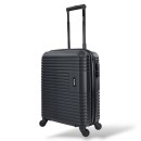 Μικρή Σκληρή ABS Βαλίτσα Καμπίνας 55x40x20cm (+5cm) 2.55kg Ελαφριά με 4 Ρόδες Μαύρη — Green RB8113C
