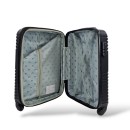 Μικρή Σκληρή ABS Βαλίτσα Καμπίνας 55x40x20cm (+5cm) 2.55kg Ελαφριά με 4 Ρόδες Μαύρη — Green RB8113C