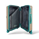 Omaska Μεγαλη Βαλιτσα Ταξιδιού Σκληρές μπεζ με 4 Ρόδες 75cm