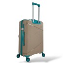 Omaska Μεγαλη Βαλιτσα Ταξιδιού Σκληρές μπεζ με 4 Ρόδες 75cm