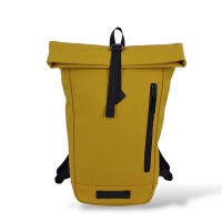 Μικρό Αδιάβροχο Σακίδιο Πλάτης Rolltop 40x10x22cm 10lt Πλαστικοποιημένο Πλαστικό Κλιπ Κίτρινο — MCAN M132