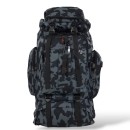 Μεγάλο Ορειβατικό Σακίδιο Πλάτης 72x34x17cm 70lt 1.4kg Αδιάβροχο με USB Μαύρο Camo — Playbags TK1487