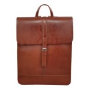Χειροποίητο Σακίδιο Πλάτης Vachetta Δέρμα 32x12x40cm 15lt Καπάκι Μαγνητικό Κούμπωμα Καφέ — PlayBags J8102
