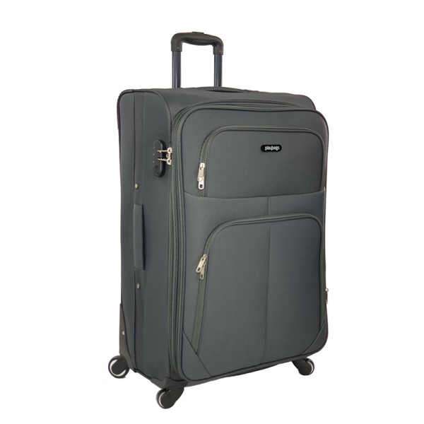 Μεγάλη Βαλίτσα με 4 Ρόδες PLAYBAGS FW877-28. 78x45x27 (επέκταση 5 εκ.) Γκρι