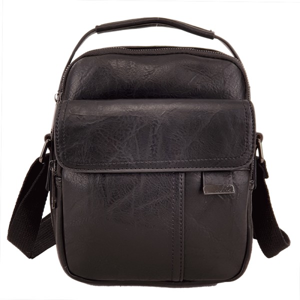 Ανδρικό Τσαντάκι Κρεμαστό Συνθετικό Δέρμα Playbags HJ1808-01. Μαύρο