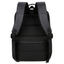 Επαγγελματικό Σακίδιο Πλάτης Laptop 15,6″ & Tablet 10″ 31x13x44cm 18lt Αδιάβροχο USB Κρυφή Τσέπη Μαύρο — PlayBags M1106-937