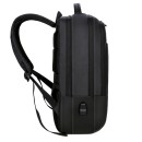 Επαγγελματικό Σακίδιο Πλάτης Laptop 15,6″ & Tablet 10″ 31x13x44cm 18lt Αδιάβροχο USB Κρυφή Τσέπη Μαύρο — PlayBags M1106-937