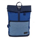 Σακίδιο Πλάτης Laptop 15.6″ Rolltop RCM 22010. Μπλε 14lt
