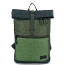 Σακίδιο Πλάτης Laptop 15.6″ Rolltop RCM 22010. Πράσινο 14lt