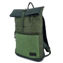 Σακίδιο Πλάτης Laptop 15.6″ Rolltop RCM 22010. Πράσινο 14lt